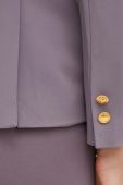 Піджак Elisabetta Franchi колір фіолетовий однобортний однотонна