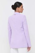 Піджак Twinset колір фіолетовий однобортний однотонна