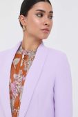 Піджак Twinset колір фіолетовий однобортний однотонна