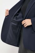 Піджак з домішкою вовни Weekend Max Mara x Kate Phelan колір синій однобортний однотонний