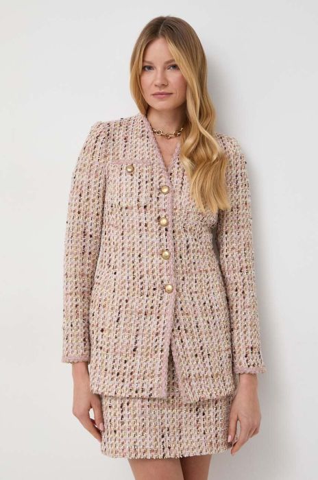 Піджак з домішкою вовни Luisa Spagnoli однобортний візерунок колір барвистий (3686408)