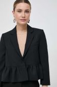 Піджак з домішкою вовни Pinko колір чорний однобортний однотонна (3558069)