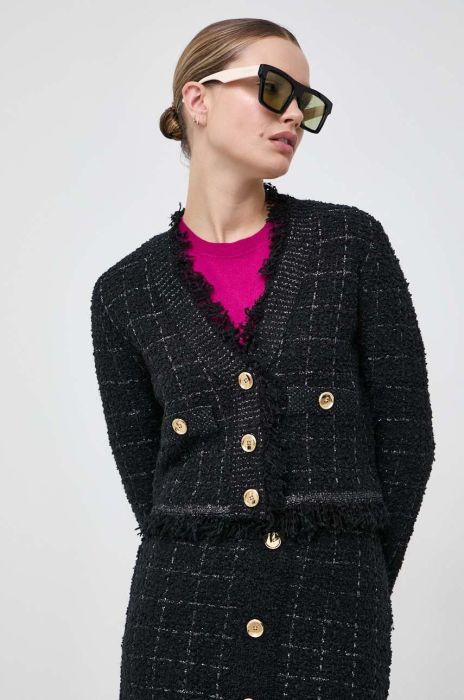 Піджак Pinko колір чорний однобортний візерунок (3558073)