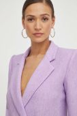 Піджак Patrizia Pepe колір фіолетовий двобортний однотонна (3648186)
