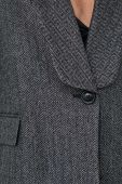 Вовняний піджак Twinset колір сірий однобортний візерунок