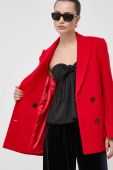 Вовняний піджак MAX&Co. колір червоний двобортний однотонна