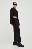 Піджак Gestuz колір чорний без застібки однотонна