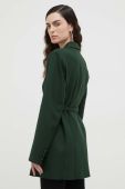 Піджак з домішкою вовни Gestuz Fenaya колір зелений однобортний однотонний
