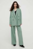 Піджак Lovechild Arizona колір зелений двобортний однотонний