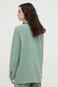 Піджак Lovechild Arizona колір зелений двобортний однотонний