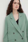 Піджак Lovechild Arizona колір зелений двобортний однотонний