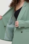 Піджак Lovechild Arizona колір зелений двобортний однотонний