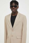 Піджак Bruuns Bazaar Statice Carl blazer чоловічий колір бежевий