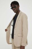 Піджак Bruuns Bazaar Statice Carl blazer чоловічий колір бежевий