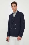 Вовняний піджак BOSS колір синій