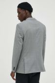 Піджак з домішкою вовни HUGO колір сірий