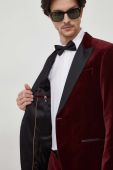 Піджак BOSS чоловіча колір бордовий
