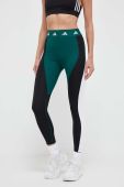 Легінси для тренувань adidas Performance Techfit Colorblock колір зелений візерунок