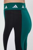 Легінси для тренувань adidas Performance Techfit Colorblock колір зелений візерунок