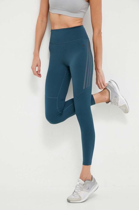 Легінси для бігу adidas Performance DailyRun колір зелений з принтом