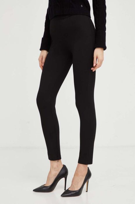 Штани Guess жіночі колір чорний облягаюче висока посадка (3546870)