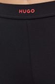 Легінси лаунж HUGO колір чорний однотонні (3571669)