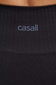 Легінси для йоги Casall Seamless Graphical Rib колір чорний однотонні