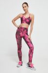 Легінси для тренувань Reebok колір рожевий візерунок