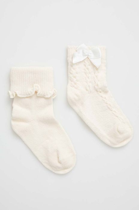 Шкарпетки для немовлят United Colors of Benetton 2-pack колір бежевий (3403970)