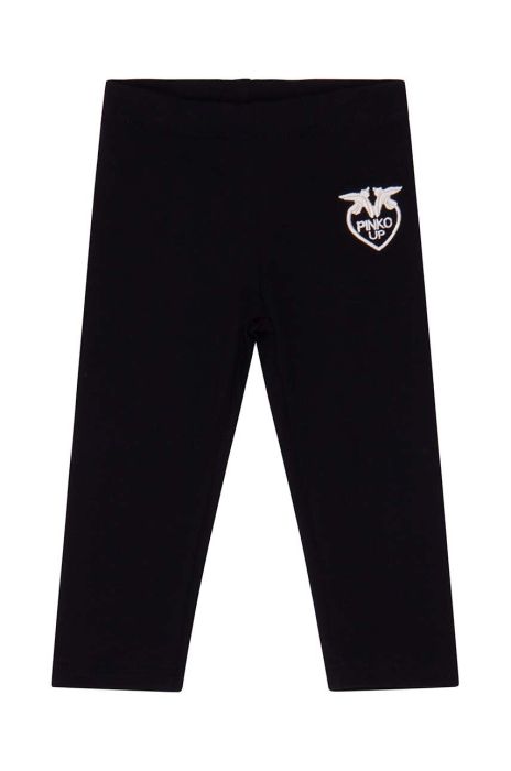 Дитячі легінси Pinko Up колір чорний з принтом (3438177)