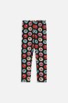 Дитячі легінси Coccodrillo ZC3122103PUK PEPPED UP KIDS колір чорний візерунок