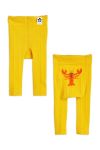 Легінси для немовлят Mini Rodini колір жовтий з принтом