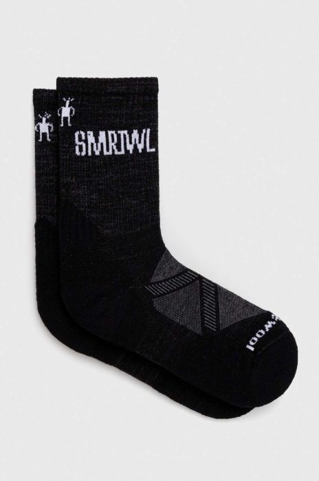 Шкарпетки Smartwool Athletic SMRTWL Logo колір чорний