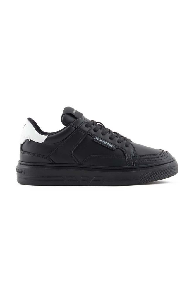 Шкіряні кросівки Emporio Armani колір чорний X3X188 XF724 A120
