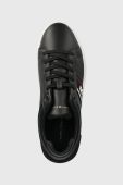 Шкіряні кросівки Tommy Hilfiger CORP WEBBING COURT колір чорний FW0FW07387