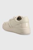 Шкіряні кросівки Tommy Jeans TJW RETRO BASKET GLOSSY колір бежевий EN0EN02206