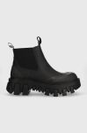 Черевики Tommy Jeans TJW RUBBER RAIN BOOT жіночі колір чорний на платформі EN0EN02234