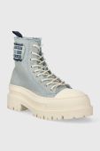 Кеди Tommy Jeans TJW FOXING DENIM BOOT жіночі EN0EN02348 колір блакитний