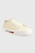 Кеди Tommy Jeans TJW LOW CUT CANVAS жіночі колір жовтий EN0EN02359