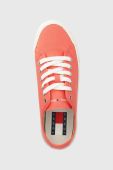 Кеди Tommy Jeans TJW LOW CUT CANVAS жіночі колір помаранчевий EN0EN02359