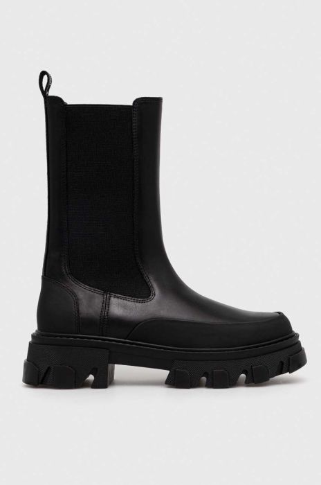 Шкіряні черевики Dkny Jonie жіночі колір чорний на платформі K3366233