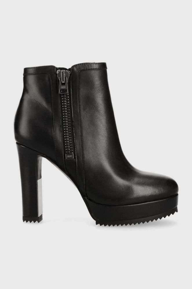 Черевики Dkny K2304397 жіночі колір чорний на танкетці Liana