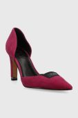 Замшеві туфлі Dkny K2386252 колір фіолетовий Carlene
