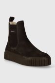 Замшеві черевики Gant Snowmont жіночі колір коричневий на платформі утеплене 27553397.G399