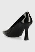 Шкіряні туфлі HUGO Alexis Pump 90-PT колір чорний 50494664