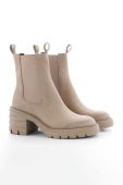 Шкіряні черевики Kennel & Schmenger Bump жіночі колір бежевий каблук блок 21-58500.678