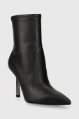 Черевики Guess CIDNI жіночі колір чорний на шпильці FL7CDN ELE10