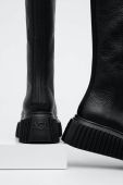 AGL шкіряні чоботи MILAGROS BOOT жіночі колір чорний на платформі D751560PGKI0121013