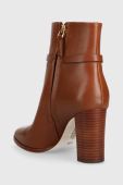 Шкіряні черевики Lauren Ralph Lauren Maxie жіночі колір коричневий каблук блок 802912277001