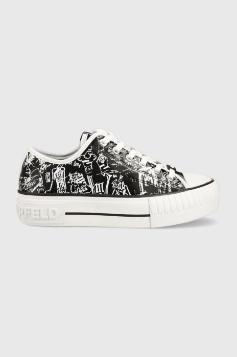 Кеди Karl Lagerfeld KAMPUS MAX жіночі колір чорний KL60418